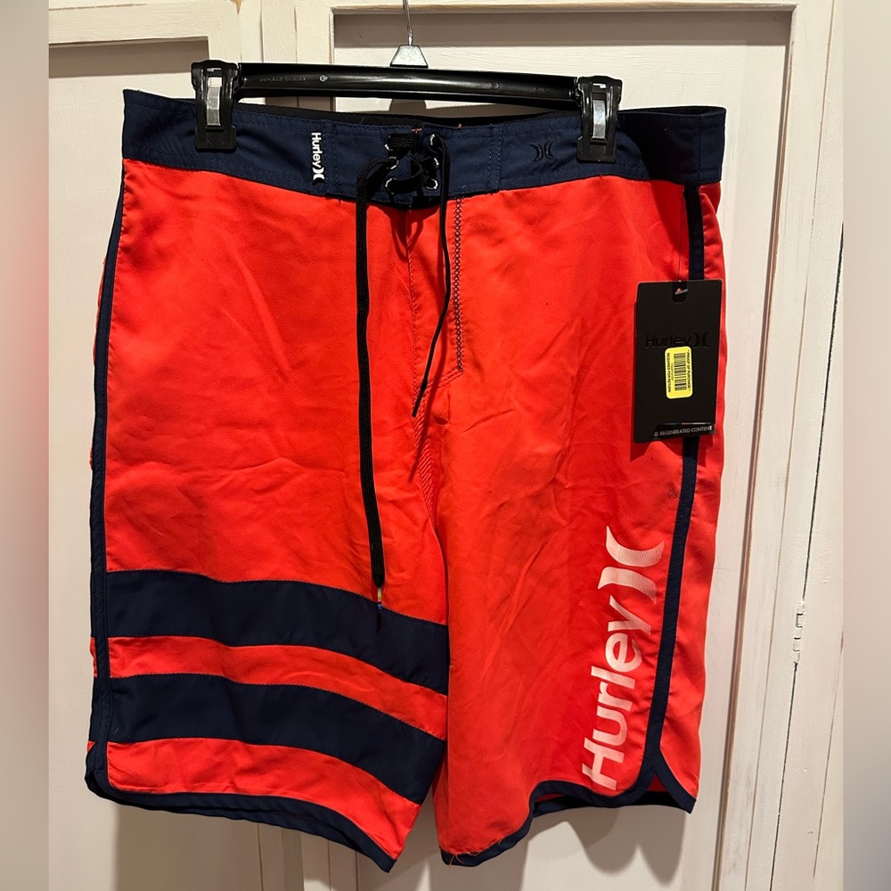 Brand new. Hurley swim trunks. Size 32.